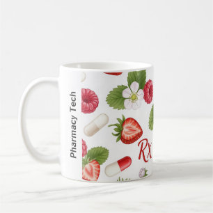 Mug Symbole Berry, Fleur et RX personnalisé Pharmacie