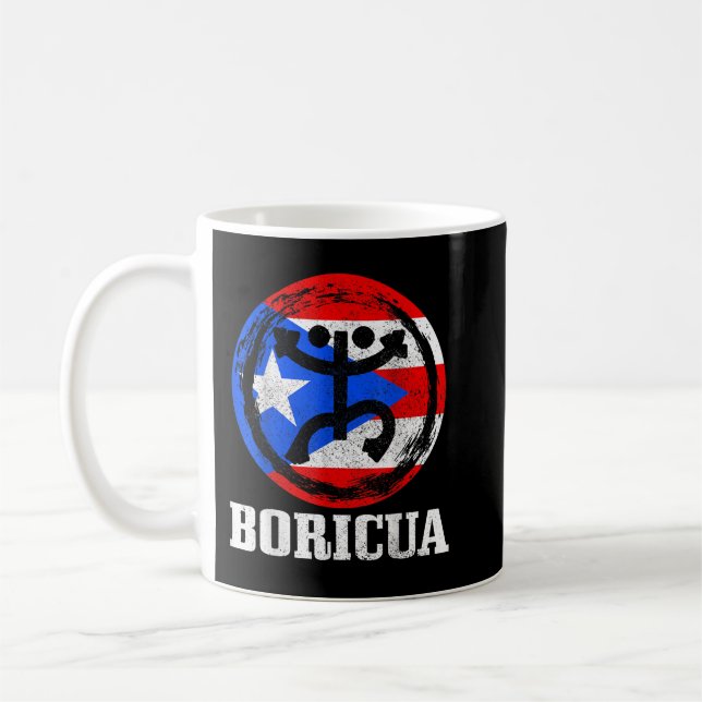 Mug Symbole Boricua Taino Coqui Porto Rico Flag Pride (Gauche)