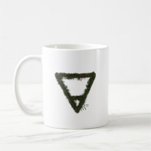 Mug Symbole d'alchimie de l'élément rocheux de la Terr