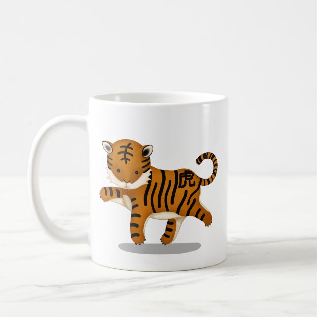 Mug SYMBOLE D'Astrologie Zodiac Tiger Cute (Gauche)