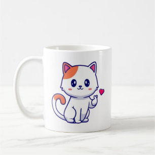 Mug Symbole de chat mignon en amour main-57577