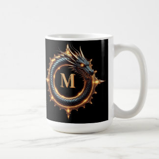 Mug 🐉 Symbole de Dragon de Fantaisie de Nom Personnal