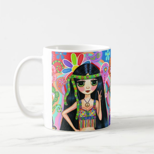 Mug SYMBOLE DE LA PAIX DE CHINOIS DE CHINOIS Psychédél (Gauche)