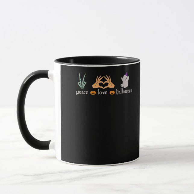 Mug SYMBOLE DE LA Paix Halloween Squelette sorcière ma (Gauche)
