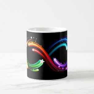 Mug Symbole de l'infini des comètes arc-en-ciel