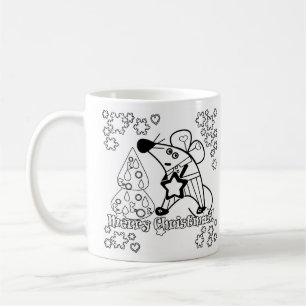 Mug Symbole de Noël et Nouvel An Souris Dessin animé m