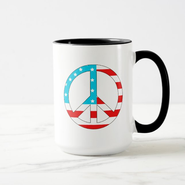 Mug Symbole de paix du drapeau américain (Droite)