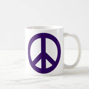 Mug Symbole de paix pourpre foncé