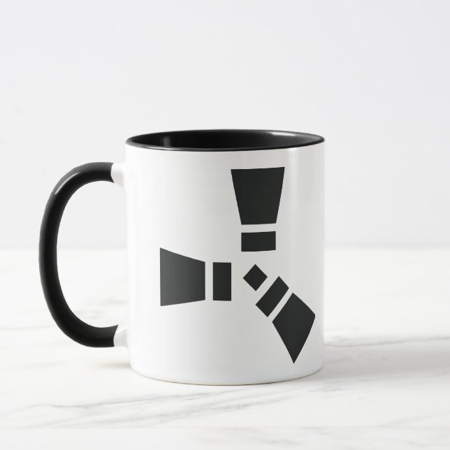 Mug SYMBOLE DE POINTE Noir en clair (Gauche)