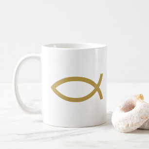Mug Symbole de poisson d'or chrétien