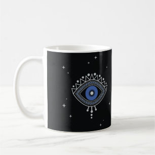 Mug Symbole de protection oculaire bleu bonne chance