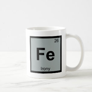 Mug Symbole de table périodique Fe - Ironie Chemistry