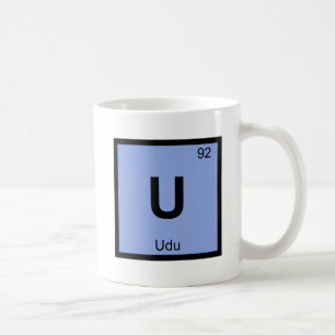 Mug Symbole de table périodique U - Udu Music Chimie