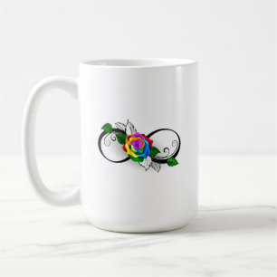 Mug Symbole d'infini avec Rose arc-en-ciel