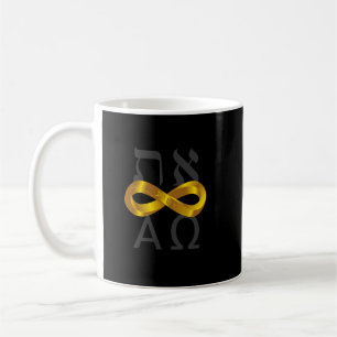 Mug Symbole d'infini d'or. Aleph Tav - alpha et Omega