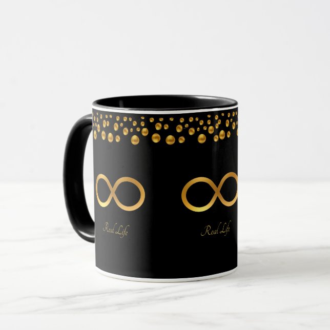 Mug Symbole d'infini doré (Devant gauche)