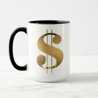 Symbole dollar de l'or 3D