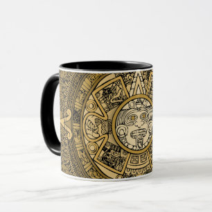 MUG SYMBOLE D'OR DE CALENDRIER EN PIERRE SUN AZTEC