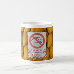 Mug Symbole drôle 'Ne touche pas la mangue'