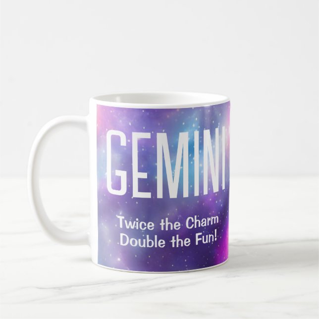 Mug Symbole étoile Gemini Colorful Galaxy Astrology Ca (Gauche)