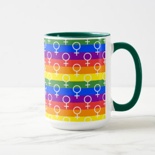 Mug Symbole féminin Motif arc-en-ciel