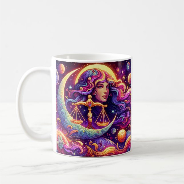 Mug Symbole Horoscope Libra Zodiac Ethérée Art Mystiqu (Gauche)