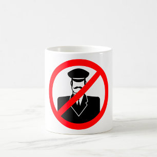 Mug Symbole interdit de chauffeur Avertissement drôle