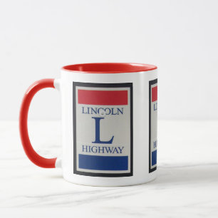 Mug Symbole lumineux rouge, blanc, bleu Lincoln