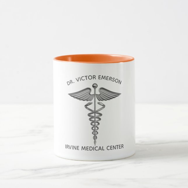 Mug Symbole Médicale Caduceus Personnalisé (Centre)