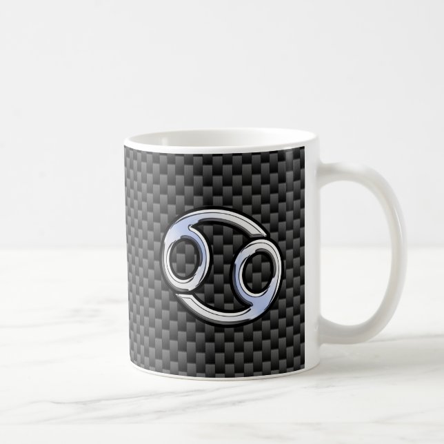 Mug Symbole moderne du cancer Zodiac Fibre de carbone  (Droite)