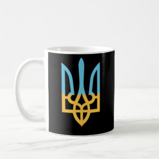 Mug SYMBOLE NATIONAL ukrainien Trident I stand With Uk
