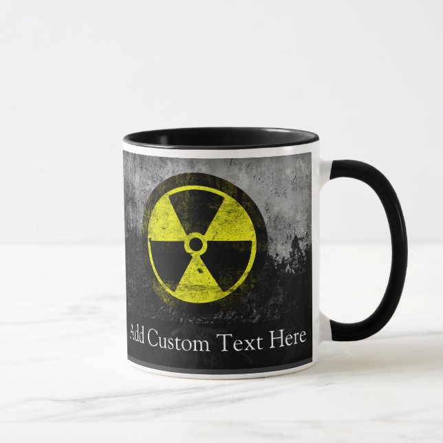 Mug Symbole radioactif Grunge (Droite)