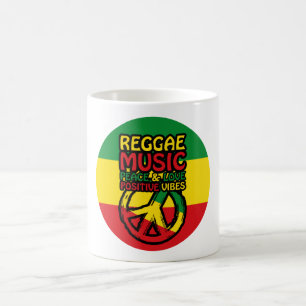 Mug Symbole Reggae et Paix avec citations positives