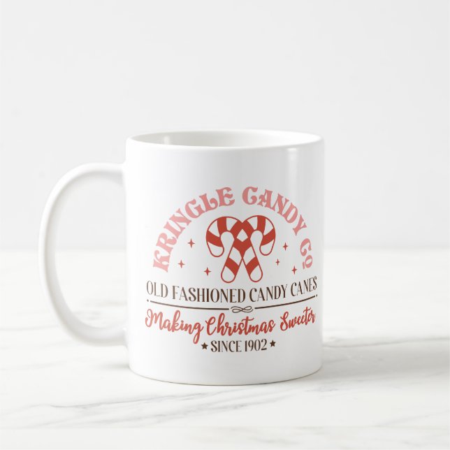 Mug Symbole Retro Vintage Christmas Candy (Gauche)