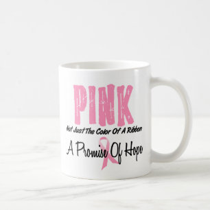 Mug Symbole rose de ruban de cancer du sein d'espoir