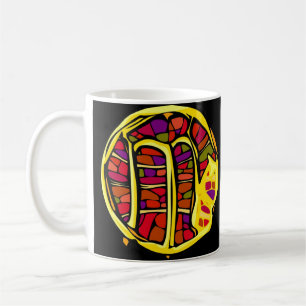 Mug Symbole rouge de scorpion couleur pierre rouge