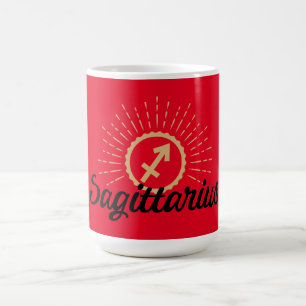 Mug Symbole Sagittarius Starburst Rouge