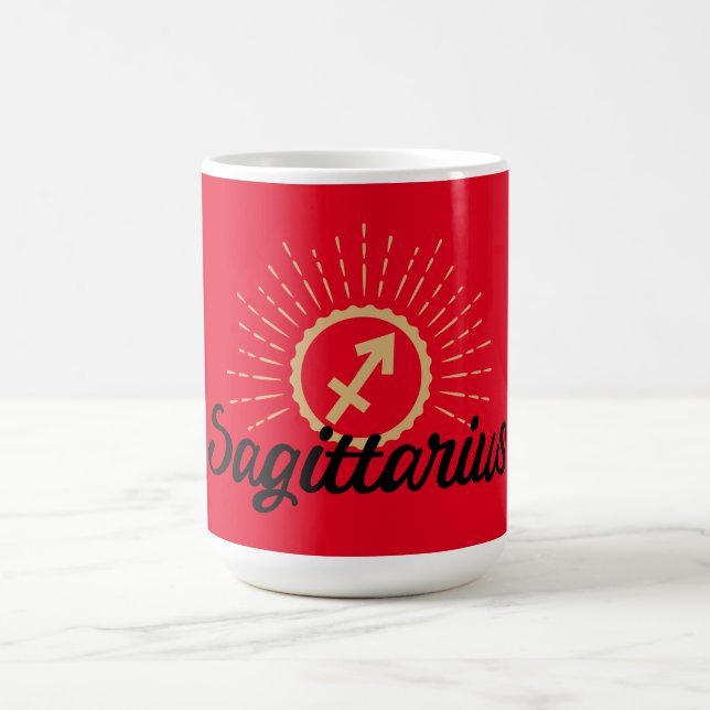 Mug Symbole Sagittarius Starburst Rouge (Centre)