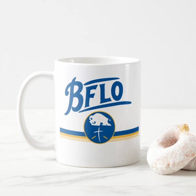 Mug Symbole satirique Vintage de Bflo (Avec donut)