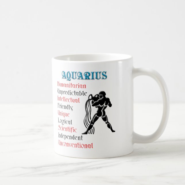 Mug SYMBOLE Zodiaque Aquarius Horoscope (Droite)