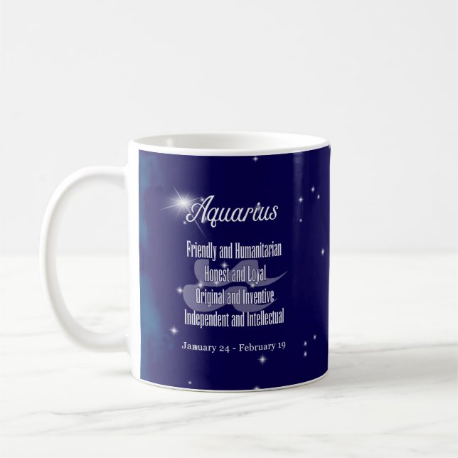 Mug SYMBOLE Zodiaque Aquarius Horoscope (Gauche)
