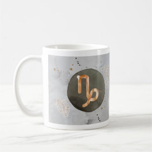 Mug SYMBOLE Zodiaque Capricorne Gris Aquarelle Astrolo