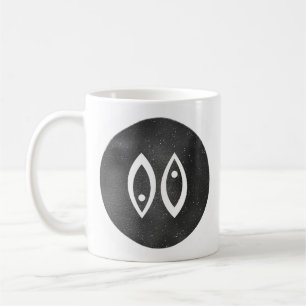 Mug Symbole Zodiaque de Poissons Modernes Noir Blanc M