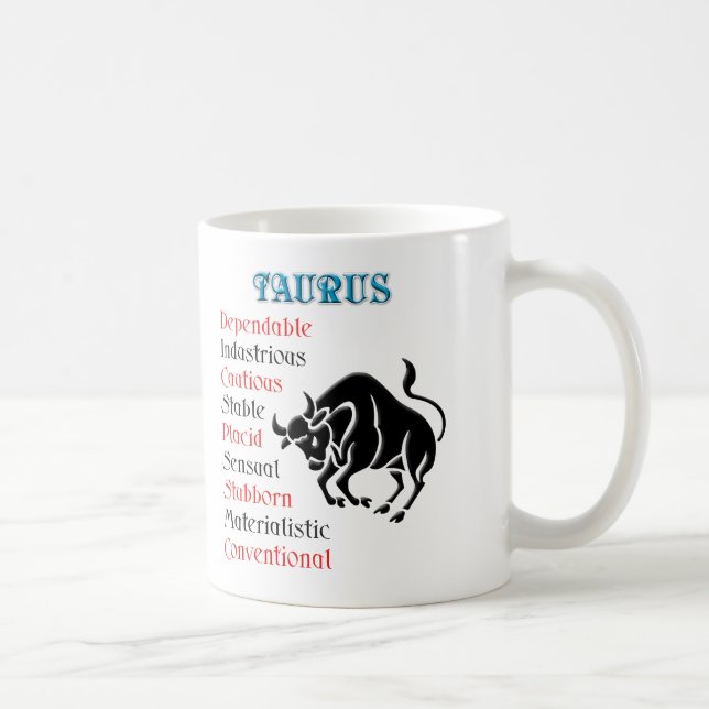 Mug Symbole zodiaque du Taurus Horoscope (Droite)