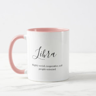 Mug Symbole Zodiaque Libra personnalisé Nom et traits"