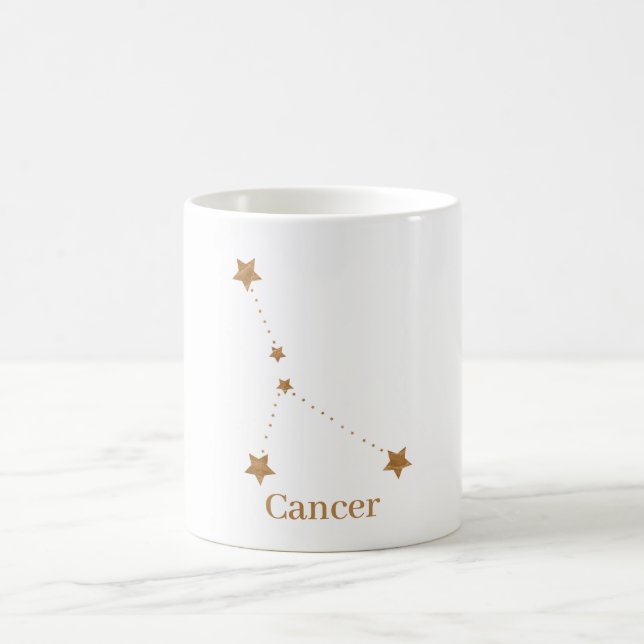 Mug SYMBOLE Zodiaque moderne Cancer de l'or | Eau de l (Centre)