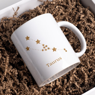 Mug SYMBOLE Zodiaque Moderne Taurus Or   Élément Terre