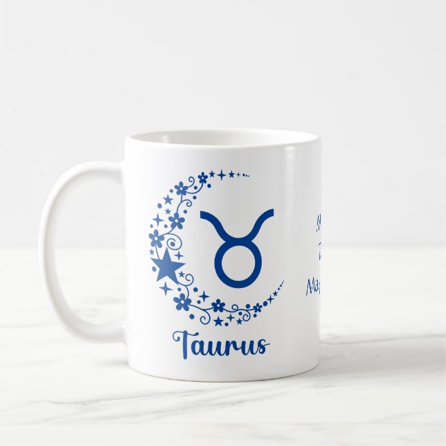 Mug SYMBOLE Zodiaque Taurus Astrologie Anniversaire Bl (Gauche)