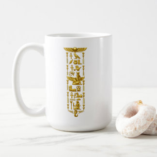 Mug Symboles Anciens Égyptiens Dorés – Hierog Luxueux