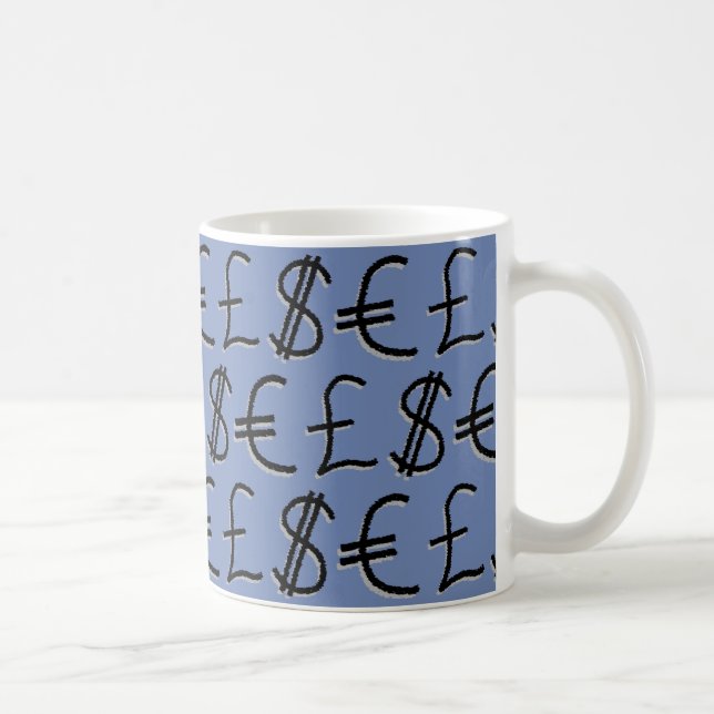 Mug Symboles de devises financières Design (Droite)
